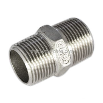 stainless steel threaded pipe fittings Hex nipple 304 316 201 BSPT BSP NPT